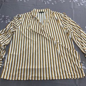 Adrianna Papell stripe blouse, size XL.